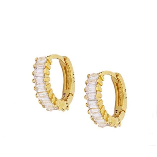 Imagen de Aros Olimpo Plata Dorada