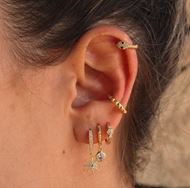 Imagen de Aros Nepal Plata Dorada