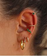 Imagen de Aros Nepal Plata Dorada