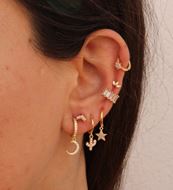 Imagen de Aros Deva Plata Dorada