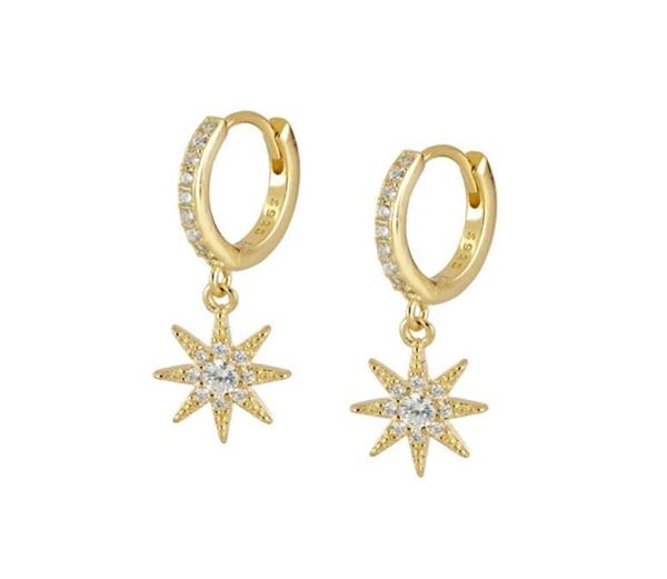 Imagen de Aros Stella Plata Dorada