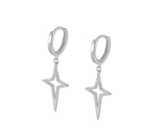 Imagen de Aros Cruz Roxanne Plata