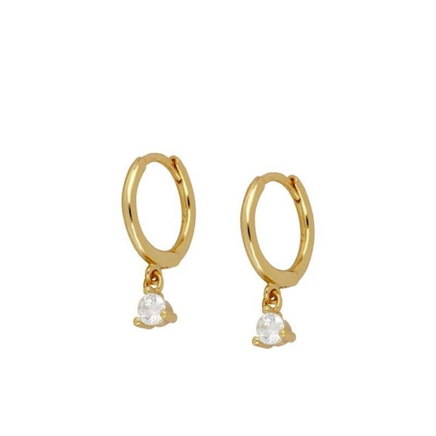 Imagen de Aros Dunia Plata Dorada