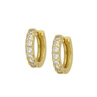 Imagen de Aros Big Acra Circonitas Plata Dorada