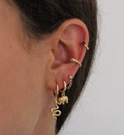 Imagen de Aros Vani Black Plata Dorada