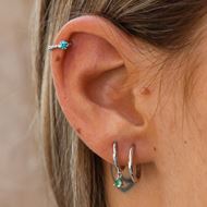 Imagen de Aros Vani Green Blue Plata