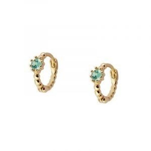 Imagen de Aros Vani Green Blue Plata Dorada