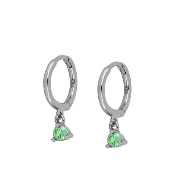 Imagen de Aros Dunia Green Plata