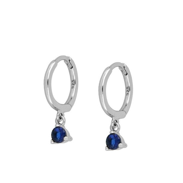 Imagen de Aros Dunia Blue Plata