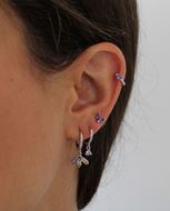 Imagen de Aros Dunia Lila Plata