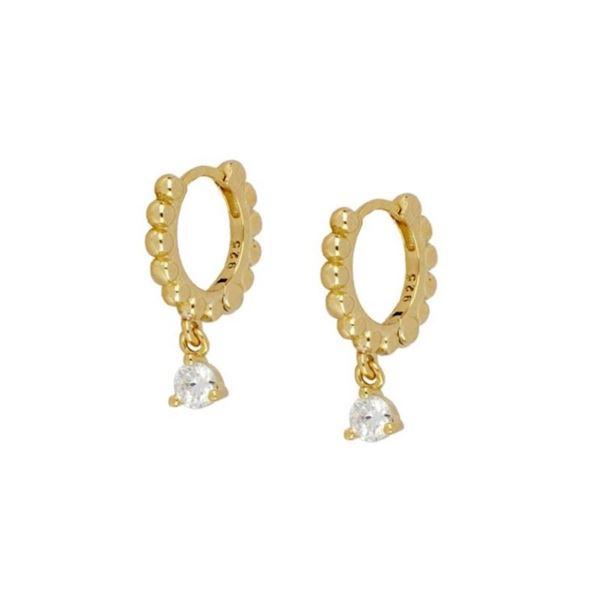 Imagen de Aros Dome Plata Dorada