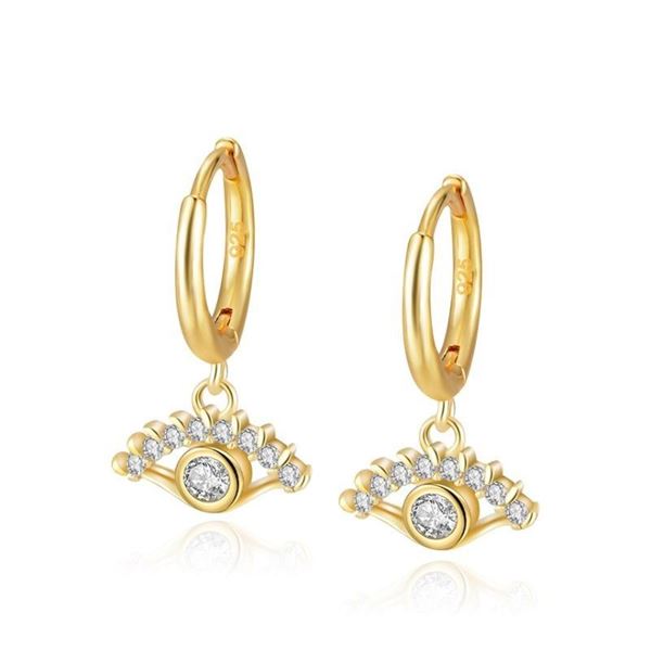 Imagen de Aros Horus Plata Dorada