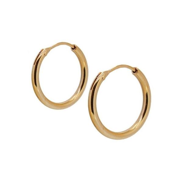 Imagen de Aros Lía 20mm Plata Dorada