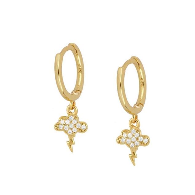 Imagen de Aros Cloud Plata Dorada