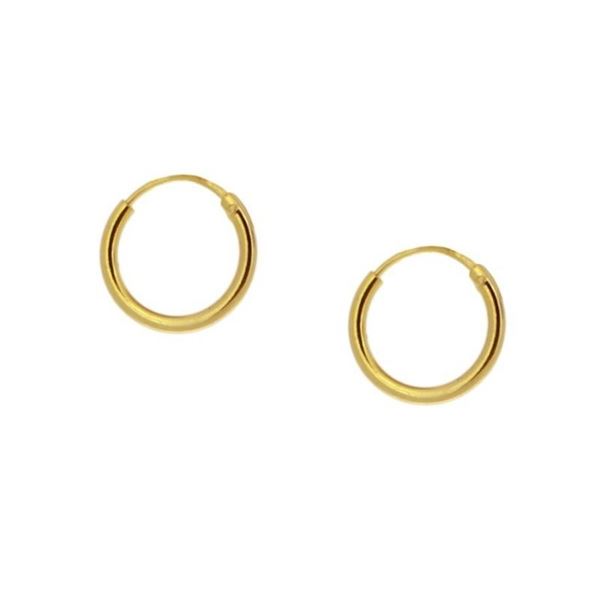 Imagen de Aros Lía 14mm Plata Dorada