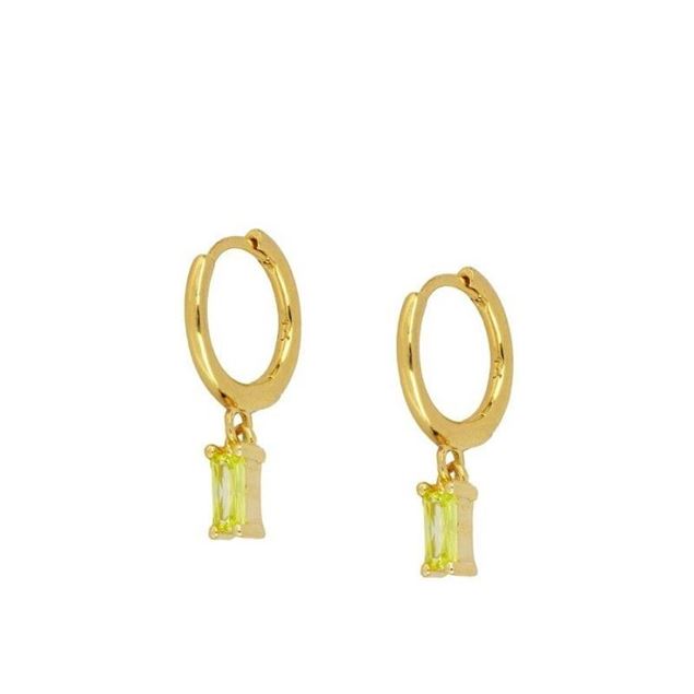 Imagen de Aros Praga Lima Plata Dorada