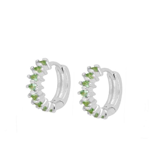 Imagen de Aros Grecia Green Plata