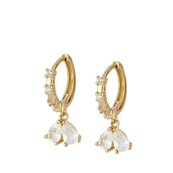 Imagen de Aros Beatrice Plata Dorada