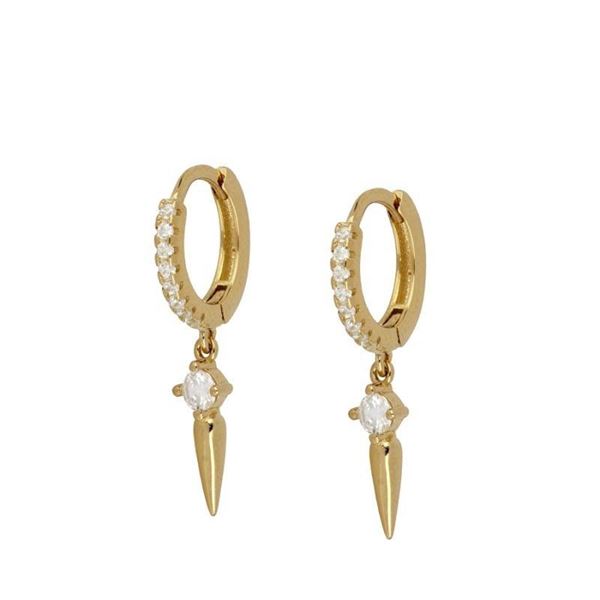 Imagen de Aros Keira Plata Dorada