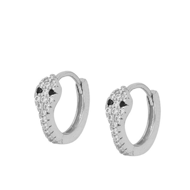 Imagen de Aros Serpi Black Plata