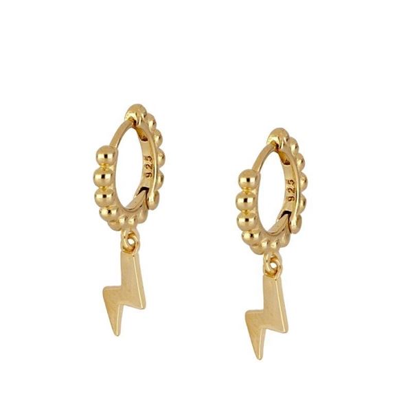 Imagen de Aros Bolt Plata Dorada