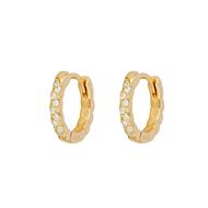 Imagen de Aros June Circonitas Plata Dorada