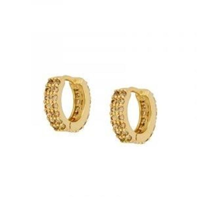 Imagen de Aros Esparta Champagne Plata Dorada