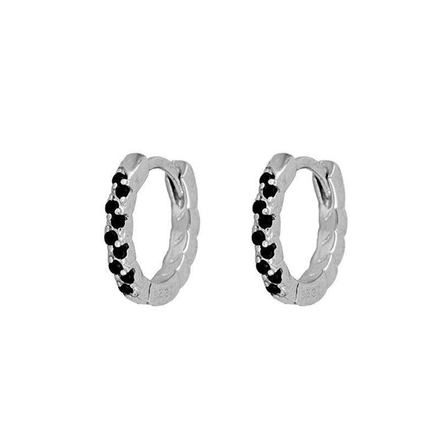 Imagen de Aros June Black Plata