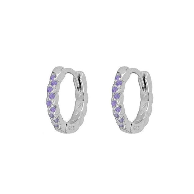 Imagen de Aros June Lila Plata