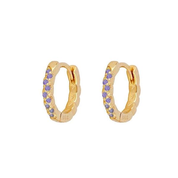 Imagen de Aros June Lila Plata Dorada