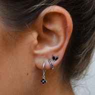 Imagen de Aros Glam Black Plata