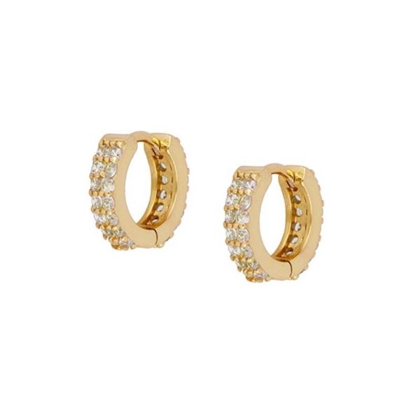 Imagen de Aros Esparta Circonitas Plata Dorada