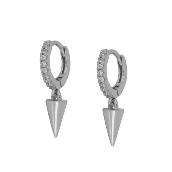 Imagen de Aros Cone Circonitas Plata