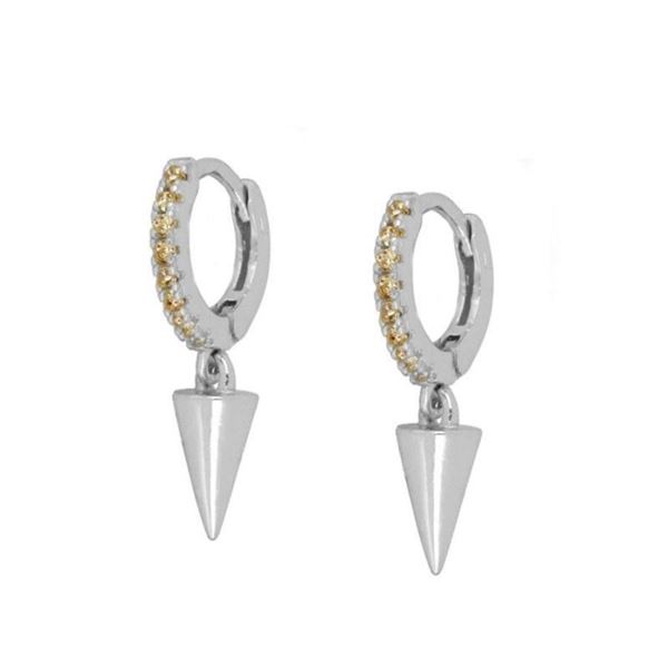 Imagen de Aros Cone Champagne Plata