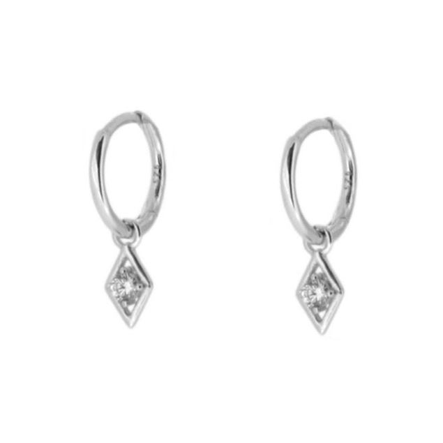 Imagen de Aros Rombo Plata