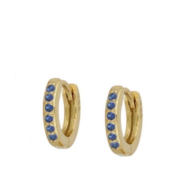 Imagen de Aros Acra Blue Plata Dorada