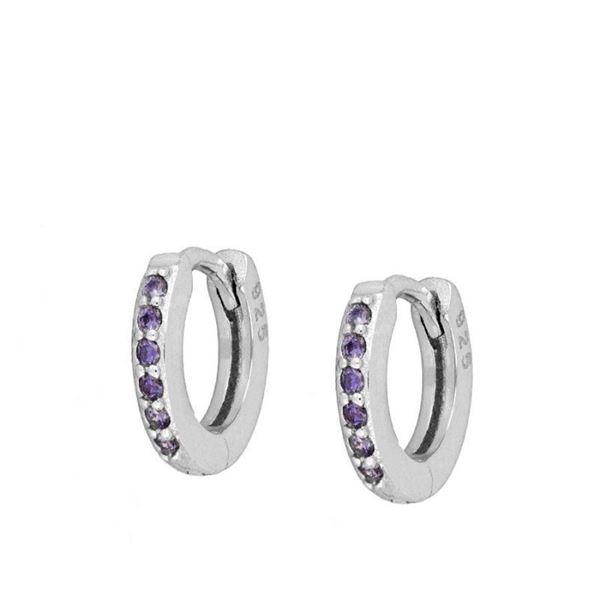 Imagen de Aros Acra Lila Plata
