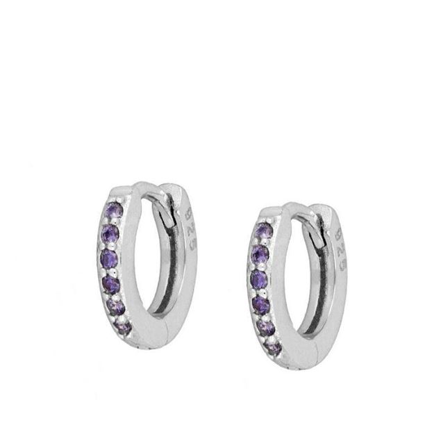 Imagen de Aros Acra Lila Plata