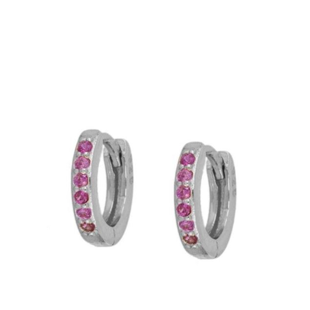 Imagen de Aros Acra Pink Plata