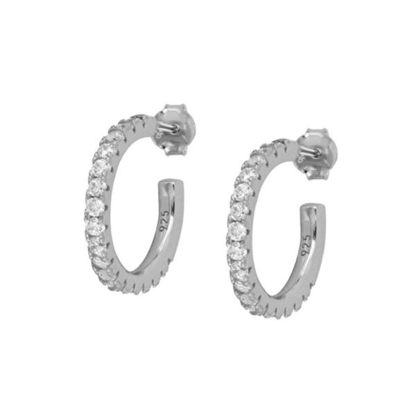 Imagen de Aros Maldivas Circonitas Plata