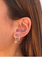 Imagen de Aros Glam Lila Plata