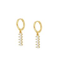 Imagen de Aros Chipre Circonitas Plata Dorada