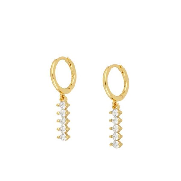 Imagen de Aros Chipre Circonitas Plata Dorada