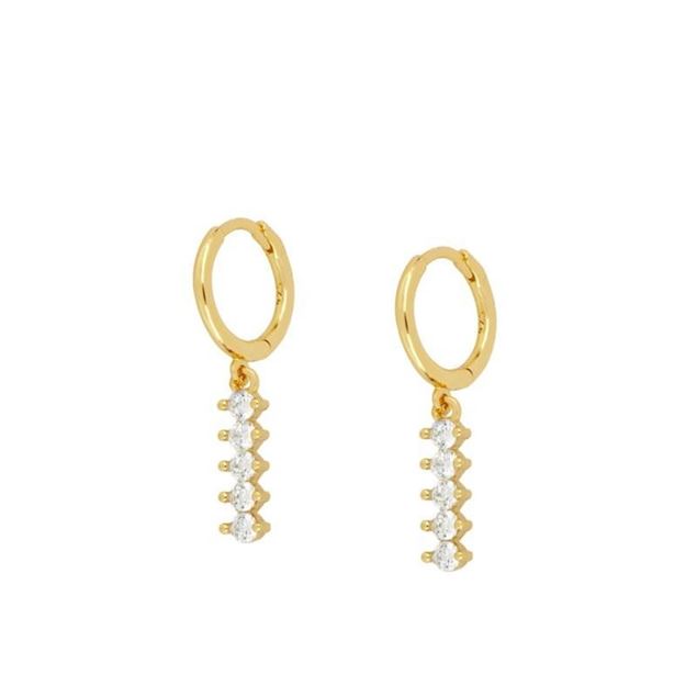 Imagen de Aros Chipre Circonitas Plata Dorada