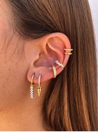 Imagen de Aros Chipre Circonitas Plata Dorada