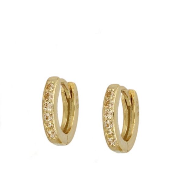 Imagen de Aros Acra Champagne Plata Dorada