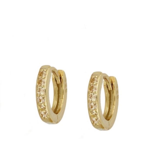 Imagen de Aros Acra Champagne Plata Dorada