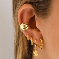 Imagen de Aros Acra Champagne Plata Dorada