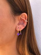 Imagen de Aros Milano Lila Plata Dorada