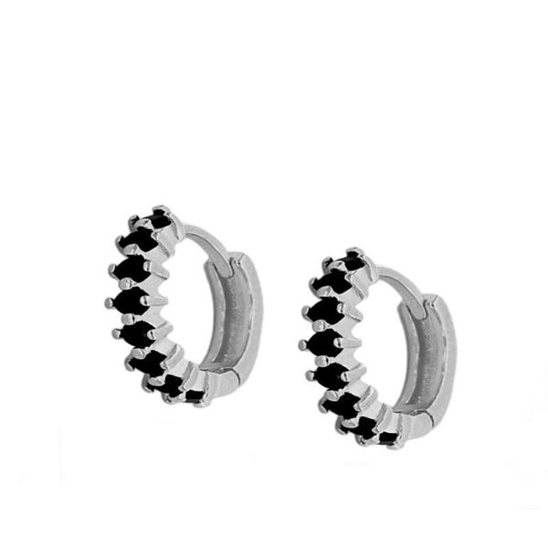 Imagen de Aros Grecia Black Plata